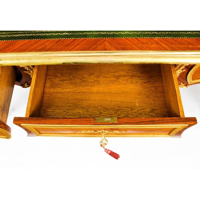 19th Century French Louis Revival Ormolu Bureau Plat Desk For Sale - Image 11 of 18