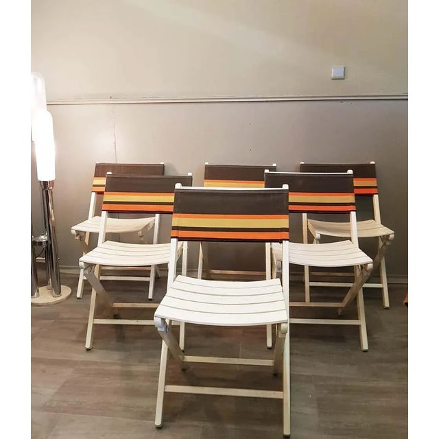 Mid-Century Modern Mid-Century French Folding Chairs, Set of 6 For Sale - Image 3 of 18