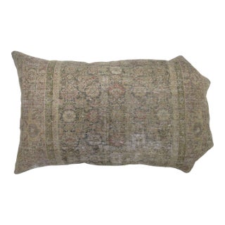 Curvilinear Shaped Antique Persian Malayer Rug Pillow For Sale