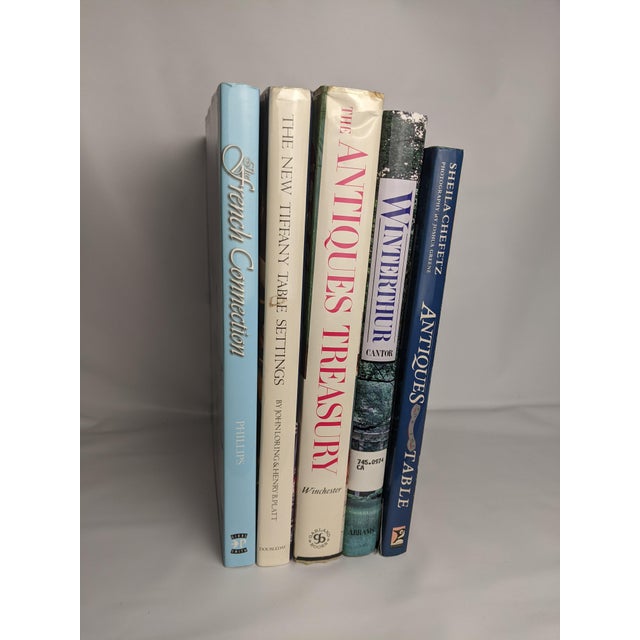 5 Vintage French & Tiffany Decorative Arts Books – Blue Cream Green Library For Sale - Image 12 of 12
