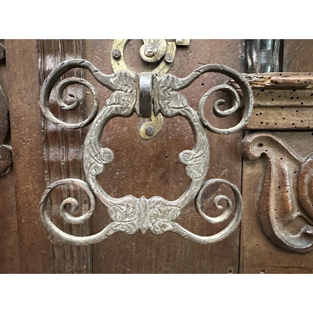 Brown Late Renaissance Museum-Quality Facade Wardrobe, 1620s For Sale - Image 8 of 16