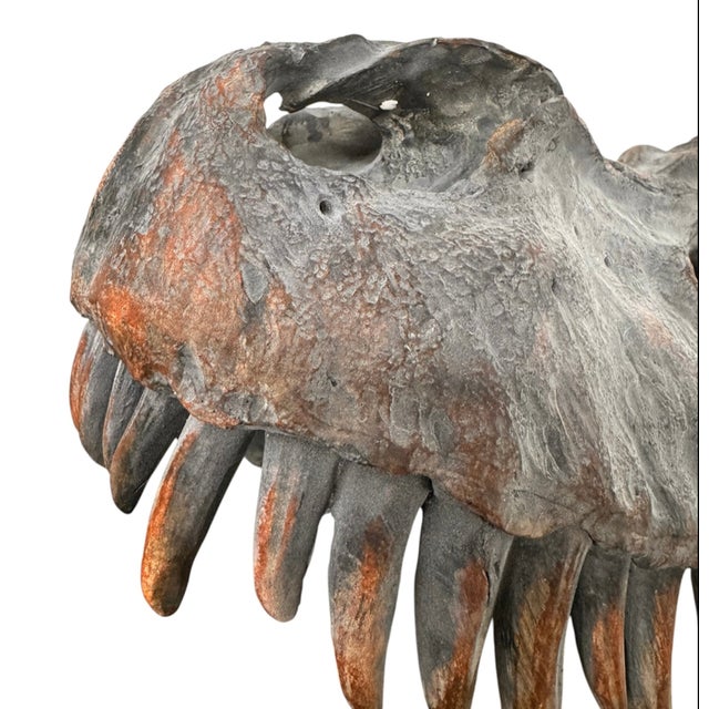 Late 20th Century Tyrannosaurus Rex Skull Sculpture For Sale - Image 9 of 13