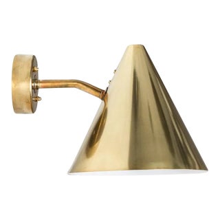 Hans-Agne Jakobsson 'Tratten' Polished Brass Outdoor Sconce For Sale