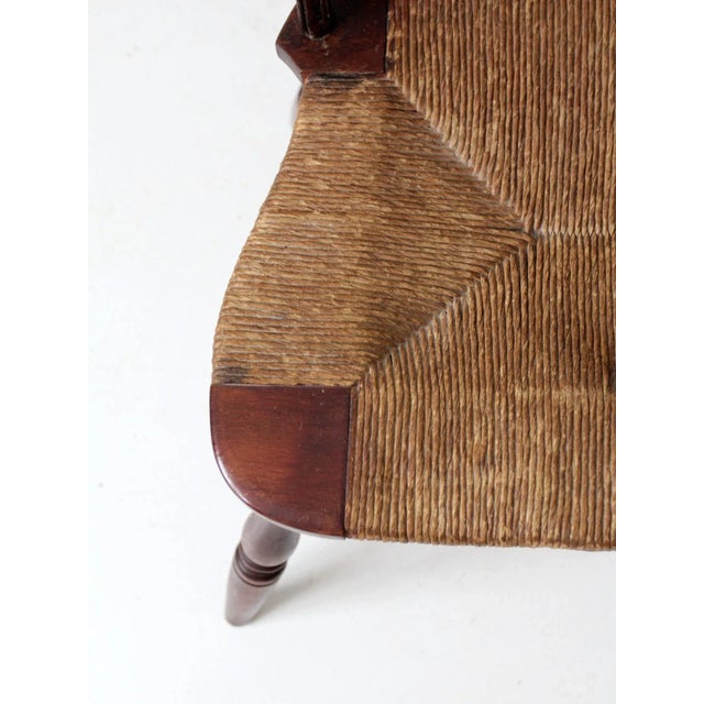 Antique Rush Seat Windsor Chair For Sale - Image 6 of 11