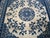Chinese Sensational Floral-Medallion on a Ivory Background and Blue Border Antique Chinese Ningxia Rug For Sale - Image 3 of 7