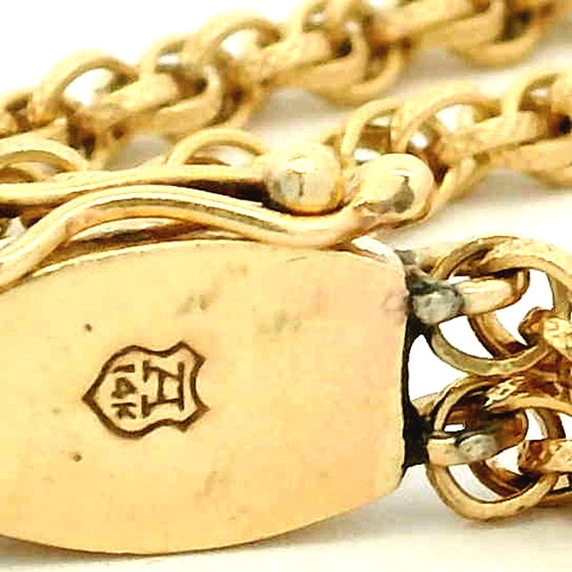 Edwardian 14k Gold Diamond Double Tassel Slide Necklace, Circa 1910 For Sale - Image 11 of 12