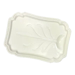 Oversized Rectangular Cream Ceramic Serving Platter