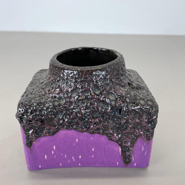 Vintage Pottery Fat Lava Vase from Es Keramik, Germany, 1970s For Sale - Image 12 of 16