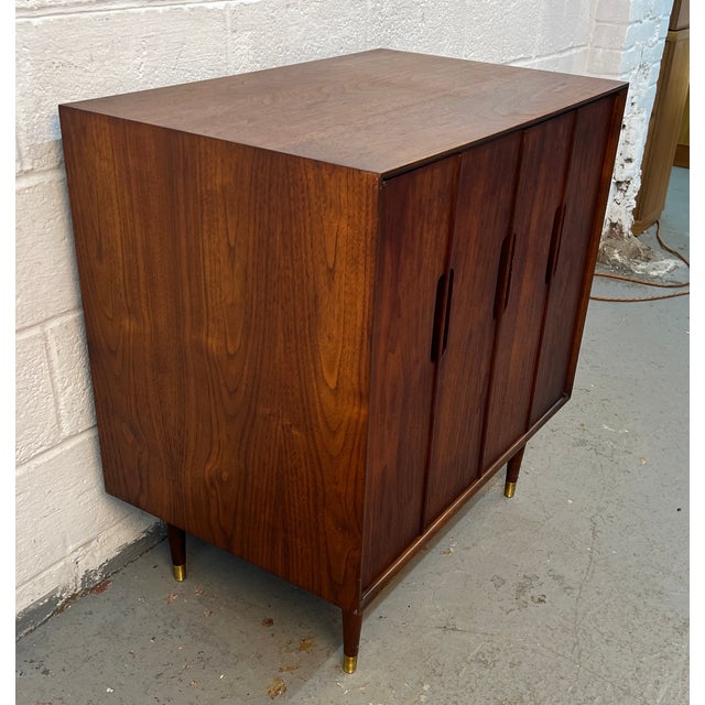 Brown Unique Mid-Century Modern Stereo Cabinet For Sale - Image 8 of 14