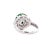Certified Untreated 8.14 Carat Jadeite Jade a Fei Cui Platinum Ring Size 7 For Sale - Image 9 of 10
