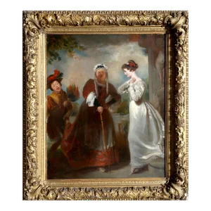 Juliet and Her Nurse With the Page Peter from Shakespeare's Romeo and Juliet, Henry Perronet Briggs Oil on Canvas