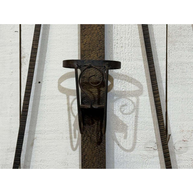 Brown Art Deco Iron Coat Rack, 1960s For Sale - Image 8 of 13