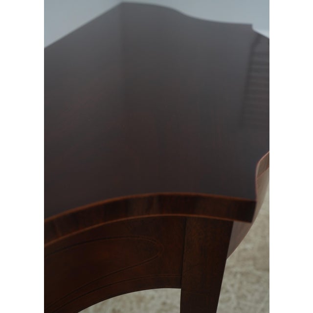 1980s Baker Historic Charleston Mahogany Demi Lune Console For Sale - Image 5 of 15