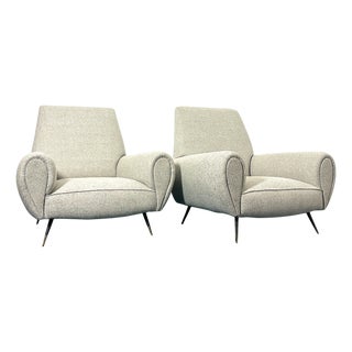 Vintage Lounge Chairs by Gigi Radice, Italy, 1950s, Set of 2 For Sale