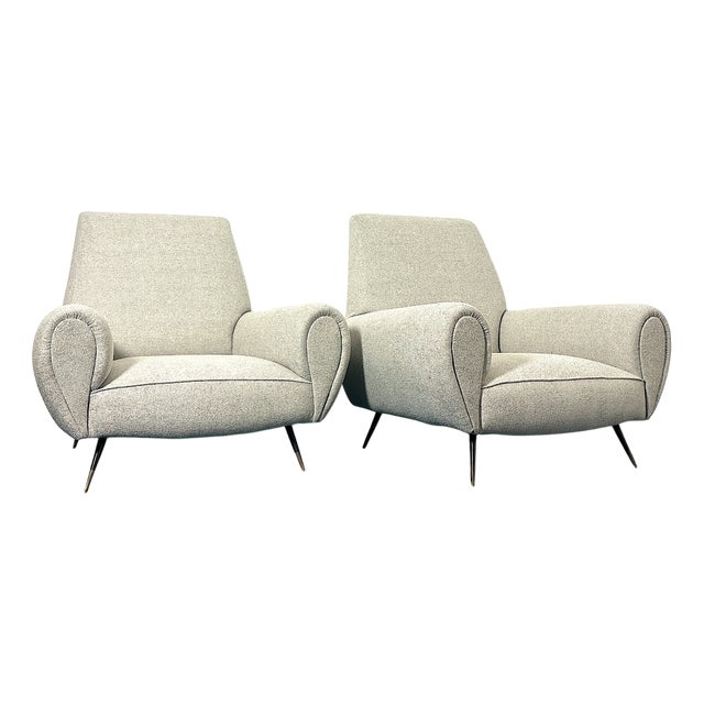 Vintage Lounge Chairs by Gigi Radice, Italy, 1950s, Set of 2 For Sale
