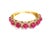 Bochic "Capri" Red Ruby & White Topaz Bangle Set In 18K Gold & Silver For Sale - Image 4 of 18