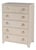 Bar Harbor 32 in. W Rectangular Raffia 5 Drawer Dresser, Natural Raffia For Sale