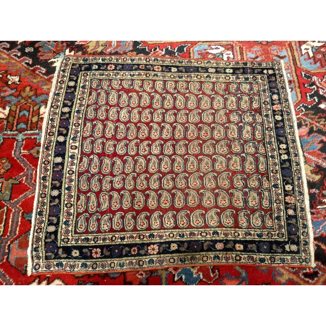 Textile 1930s Vintage Area Rug - 2‚Ä≤5‚Ä≥ √ó 2‚Ä≤9‚Ä≥ For Sale - Image 7 of 7