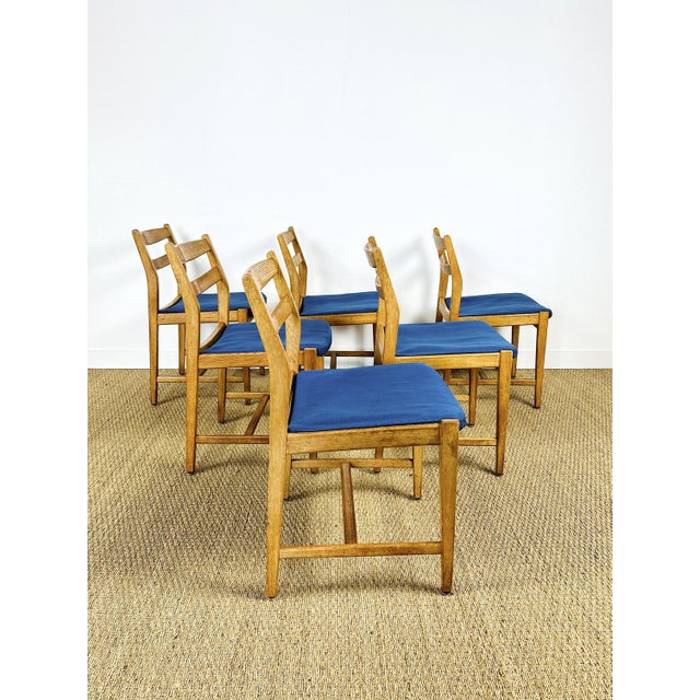 Vintage Scandinavian Oak Chairs, 1960, Set of 6 For Sale - Image 4 of 15