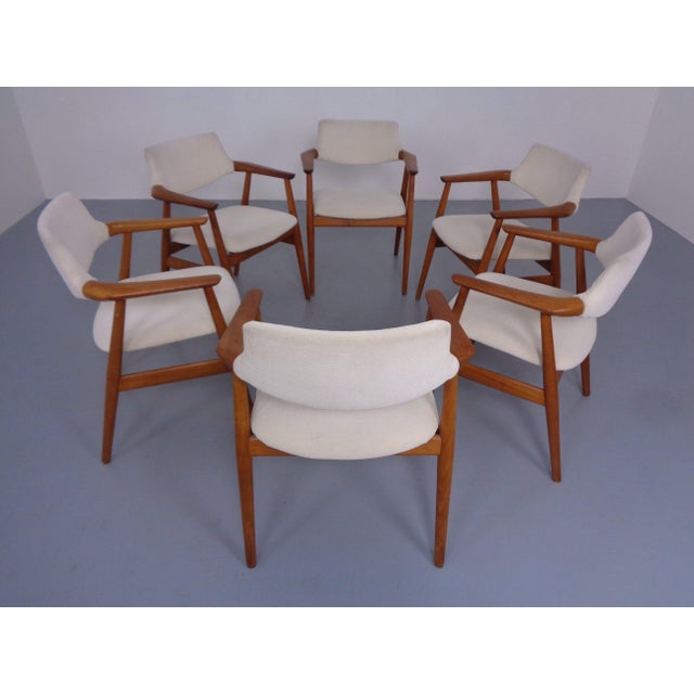 Mid-Century Modern GM11 Teak Armchairs by Svend Aage Eriksen for Glostrup, Denmark, 1960s, Set of 6 For Sale - Image 3 of 18