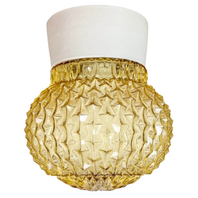 Vintage White Porcelain Ceiling Light, 1970s For Sale - Image 14 of 14