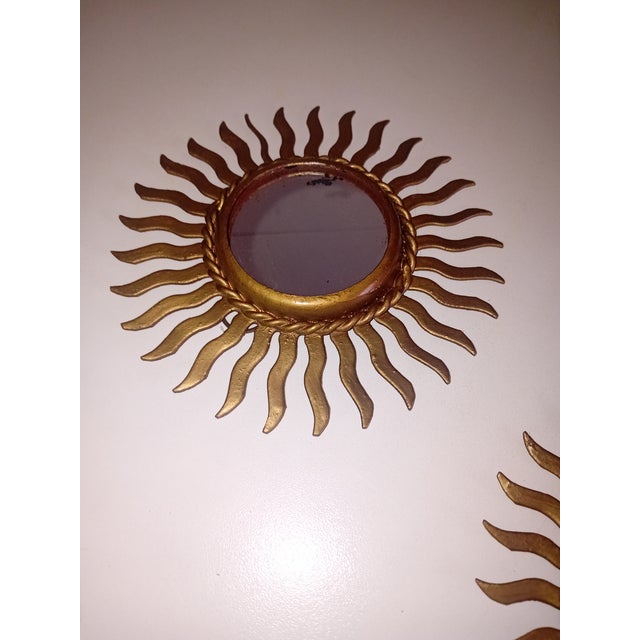 1960s Vintage Sun Mirrors, 1960, Set of 2 For Sale - Image 5 of 5