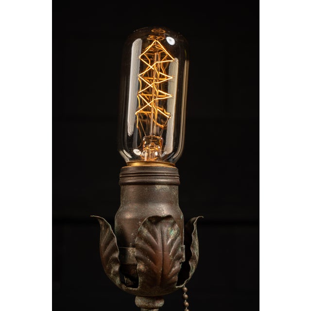 Vintage Figural Art Deco Bronze Table Lamp For Sale - Image 4 of 11