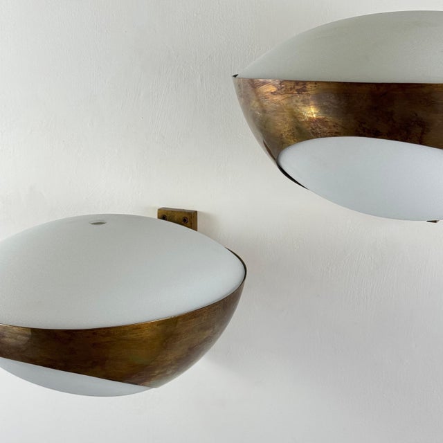 Brass Wall Lights attributed to Max Ingrand for Fontana Arte, 1960s, Set of 2 For Sale - Image 10 of 18