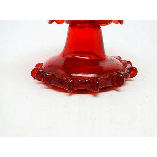 Bowl on Stand from Cracow Glassworks, Poland, 1930s For Sale - Image 10 of 10