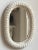 Mid 20th Century Vintage Wicker Wall Mirror in Crème For Sale - Image 5 of 13