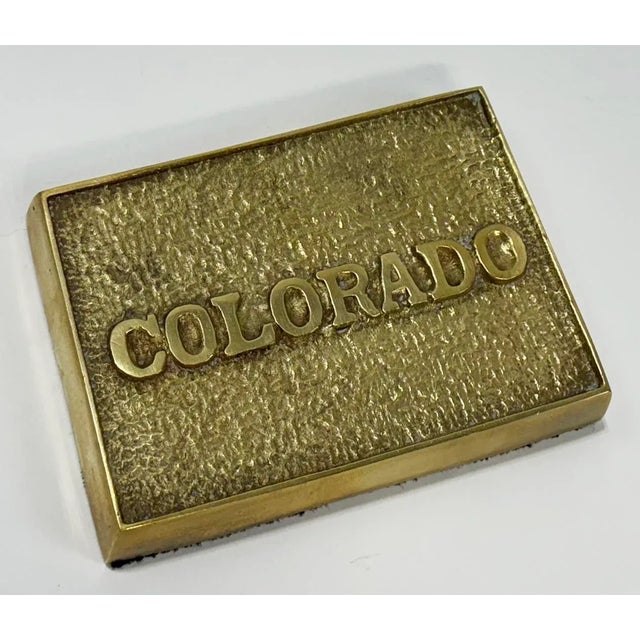 Figurative Brass State of Colorado Paper Weight For Sale - Image 3 of 6