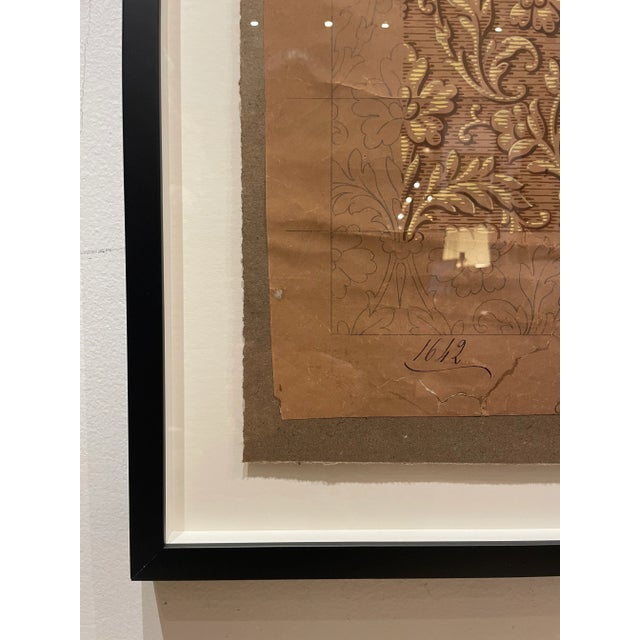 Antique French Wall Covering Strike-Off For Sale - Image 4 of 12