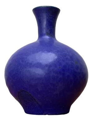 Mid-Century Blue Minimalist Vase