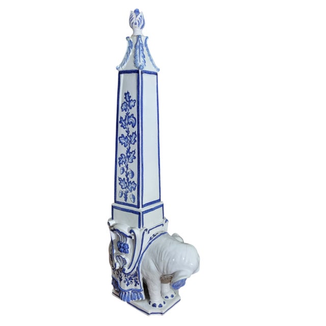 Ceramic 1960s Meiselman Imports Italy Elephant and the Obelisk Ceramic Objet d'Art For Sale - Image 7 of 11