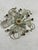 Five-light ceiling lamp in decorated wrought iron and Murano glass, 1980s. Good condition, E14 bulbs. Diameter 65 cm...