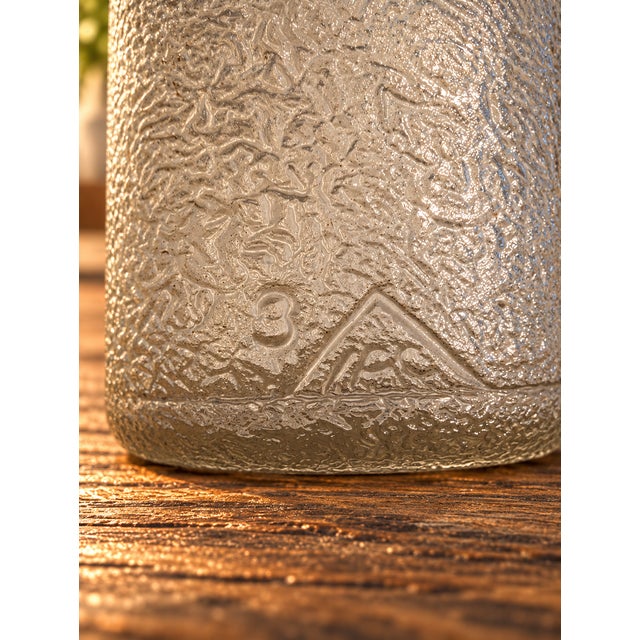 1920s Illinois-Pacific Ipg Textured Glass Jugs With Covered Stoppers, Set of 4 For Sale - Image 10 of 11