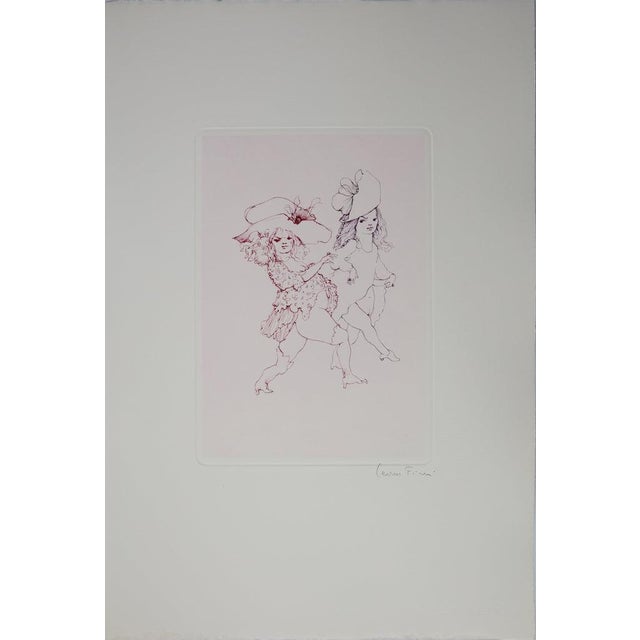 Léonor Fini, Young Girls Out for a Walk, Engraving For Sale - Image 6 of 6