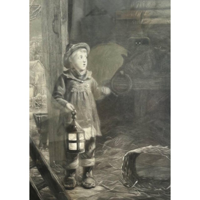 An evocative 1881 Victorian engraving titled What’s That?, after a painting by J. H. Barnes and engraved by Joseph B....