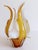 Murano Glass Vase Centerpiece in Amber and Opal White Glass, Italy, 1960s For Sale - Image 16 of 18