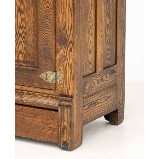 Wood American Oak Ice Box Chest For Sale - Image 7 of 9