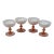 1960s Carlo Moretti Mid-Century Cased Blush Pink Champagne Coupes - Set of 4 For Sale
