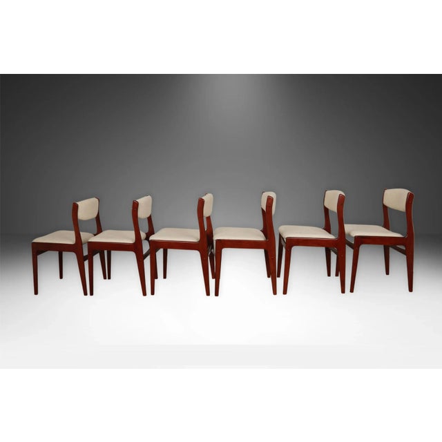 A set of six, extremely sought-after, gorgeous 1970s, modern Rosewood side/dining chairs. Attributed to Benny Linden for...