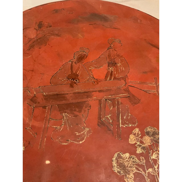 1950s Hand Painted Asian Garden Table / Side Table For Sale In New York - Image 6 of 9
