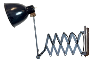 Vintage Industrial Soviet Scissor Wall Lamp in Black, 1960s