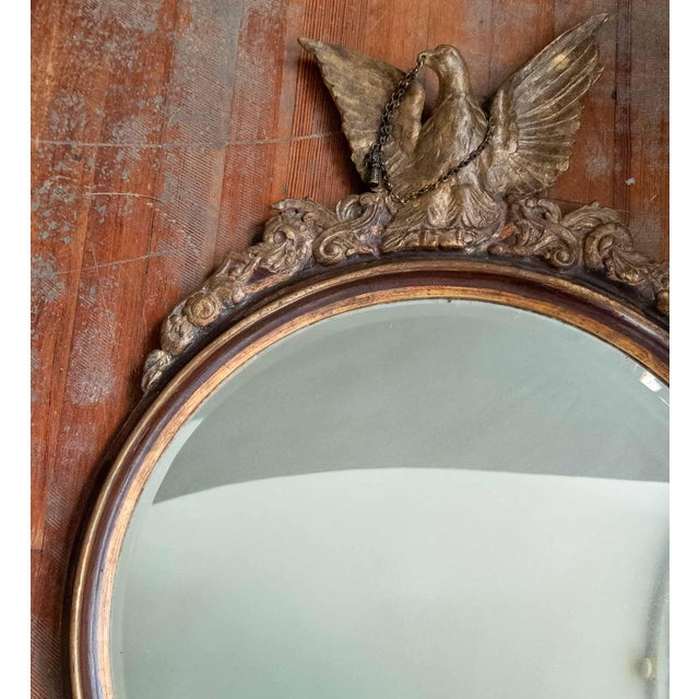 Wood 19th or 20th Century Italian Giltwood Mirror With Eagle Finial in Adams Style For Sale - Image 7 of 18