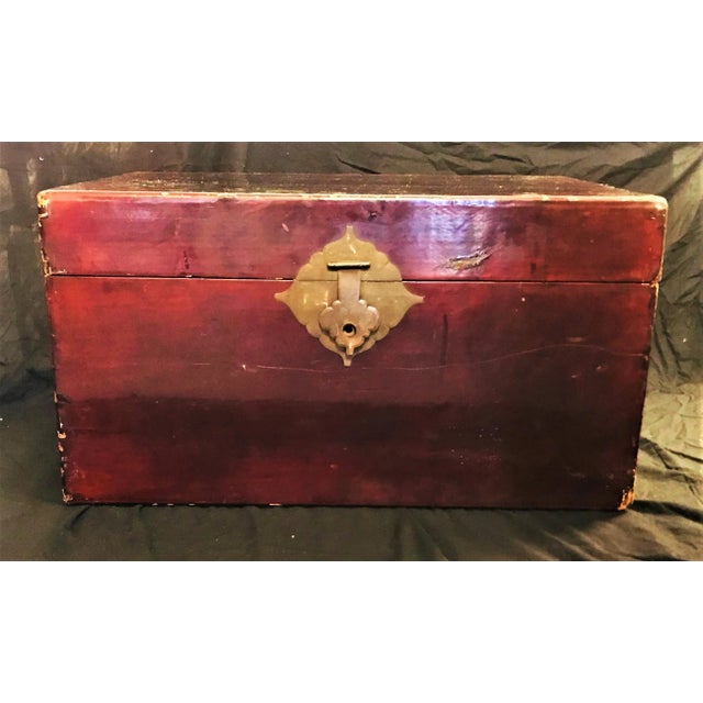 19th Century Antique Chinese Lacquer Blanket Chest For Sale - Image 13 of 13