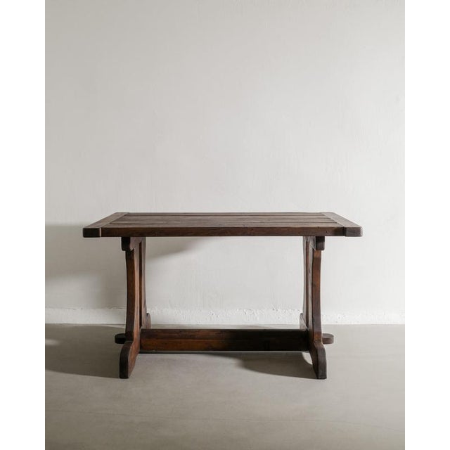 Early Swedish Modern Wooden Berga Pine Table by David Rosén for Nordiska Kompaniet, 1930s For Sale - Image 3 of 7
