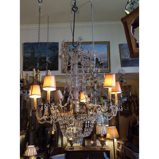 19th Century French Crystal Chandelier For Sale - Image 9 of 11