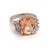 Diamond Morganite Ring 14k Gold 5.60 TCW Certified, Size 6.75 For Sale - Image 11 of 13