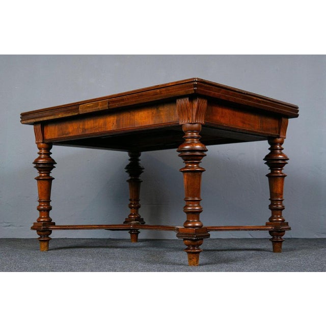 Vintage Wood Dining Table, Late 1800s For Sale - Image 5 of 18